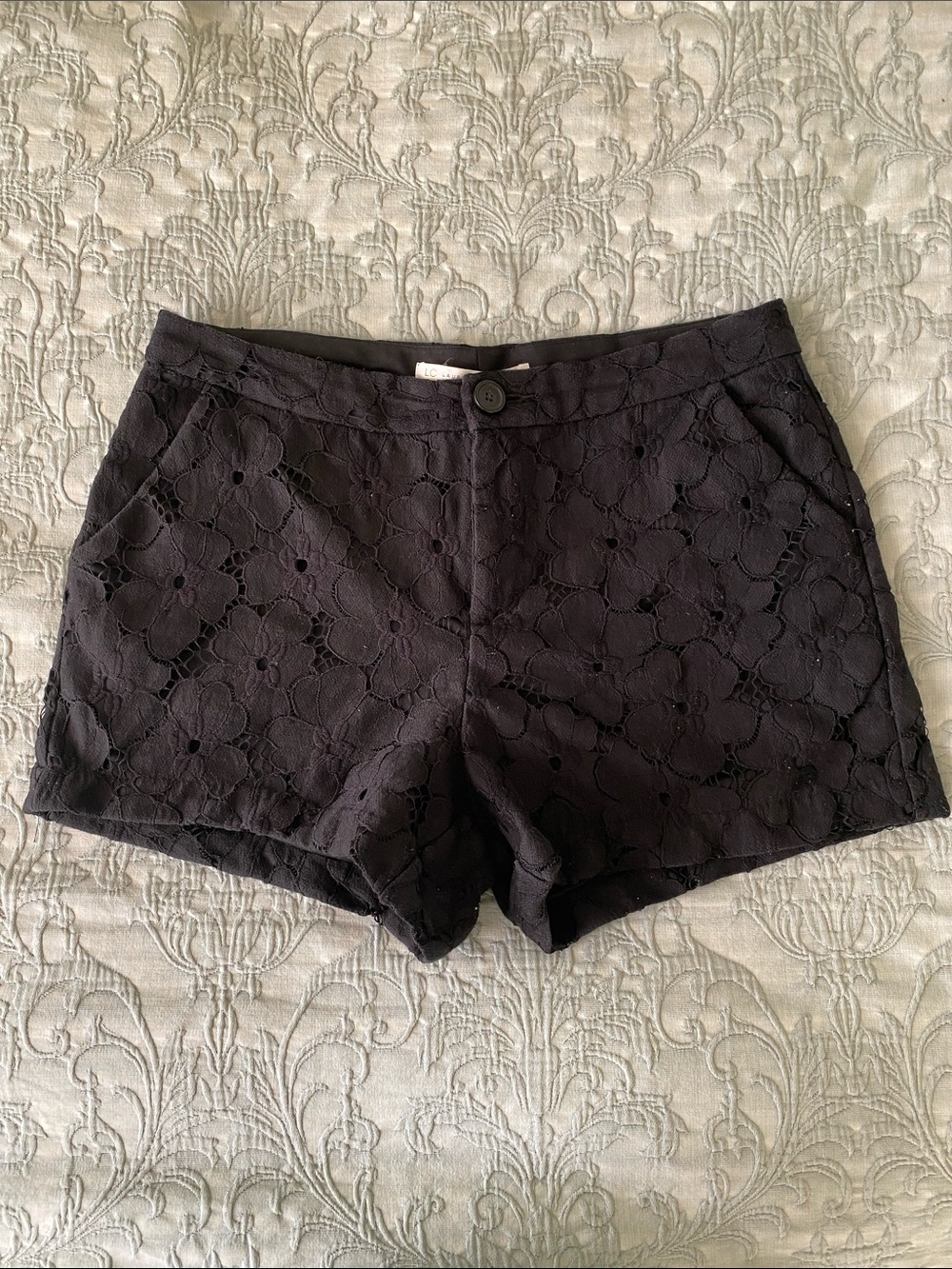 LC Lauren Conrad Black Lace Shorts